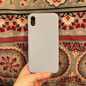 iPhone XS Max silicone baby blue phone case